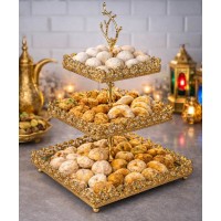 ZEYVE ELMAS 3-TIER SQUARE COOKIE STAND 41x26x26 *8